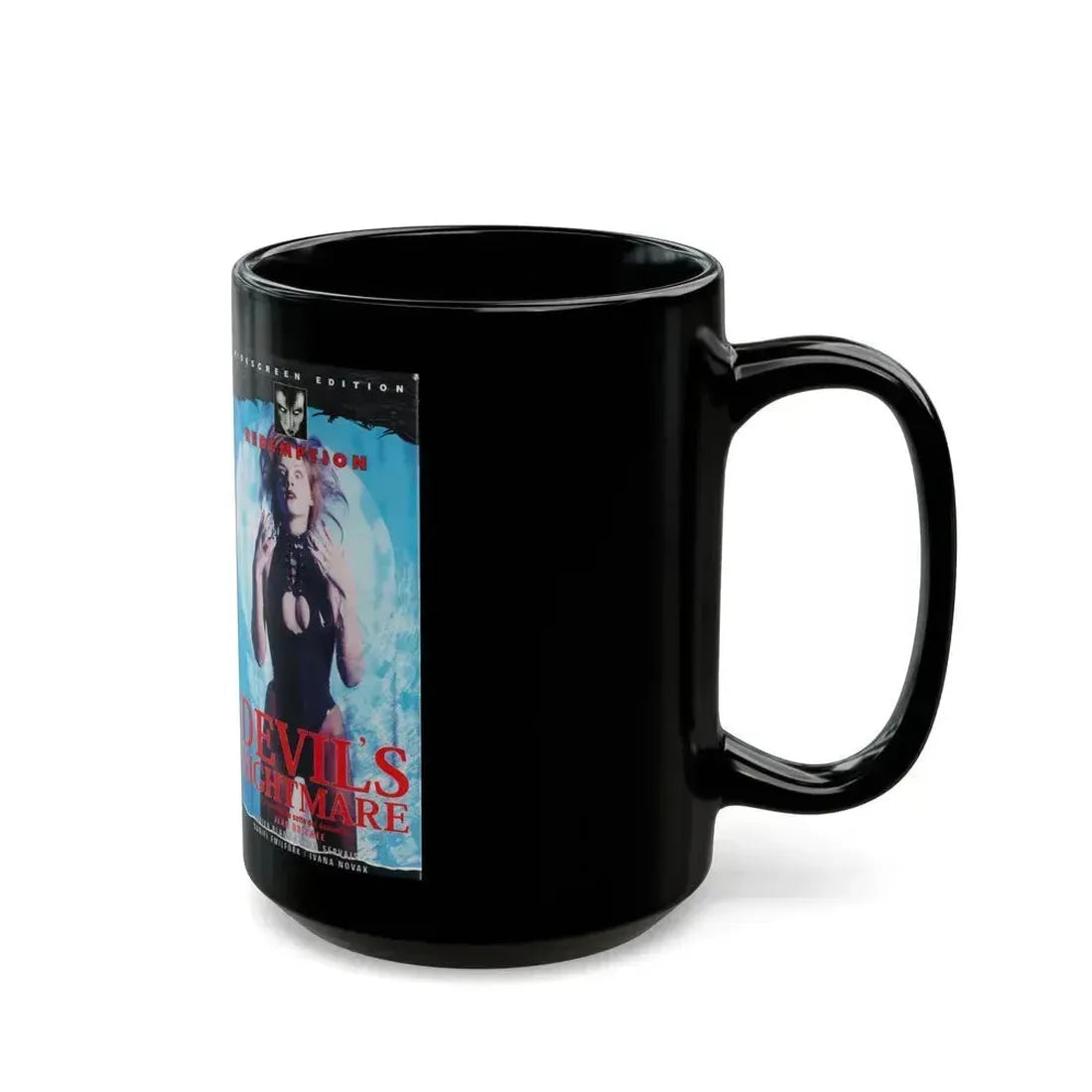 DEVILS NIGHTMARE (VHS COVER) - Black Coffee Mug - Go Mug Yourself