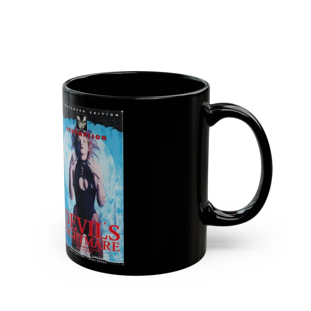 DEVILS NIGHTMARE (VHS COVER) - Black Coffee Mug-Go Mug Yourself