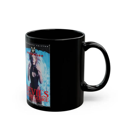 DEVILS NIGHTMARE (VHS COVER) - Black Coffee Mug-Go Mug Yourself