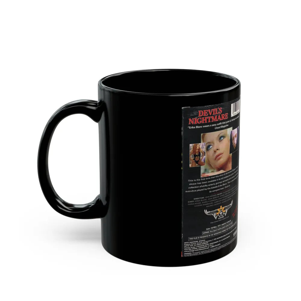 DEVILS NIGHTMARE (VHS COVER) - Black Coffee Mug-Go Mug Yourself