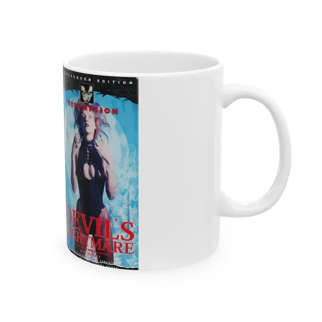 DEVILS NIGHTMARE (VHS COVER) - White Coffee Mug - Go Mug Yourself