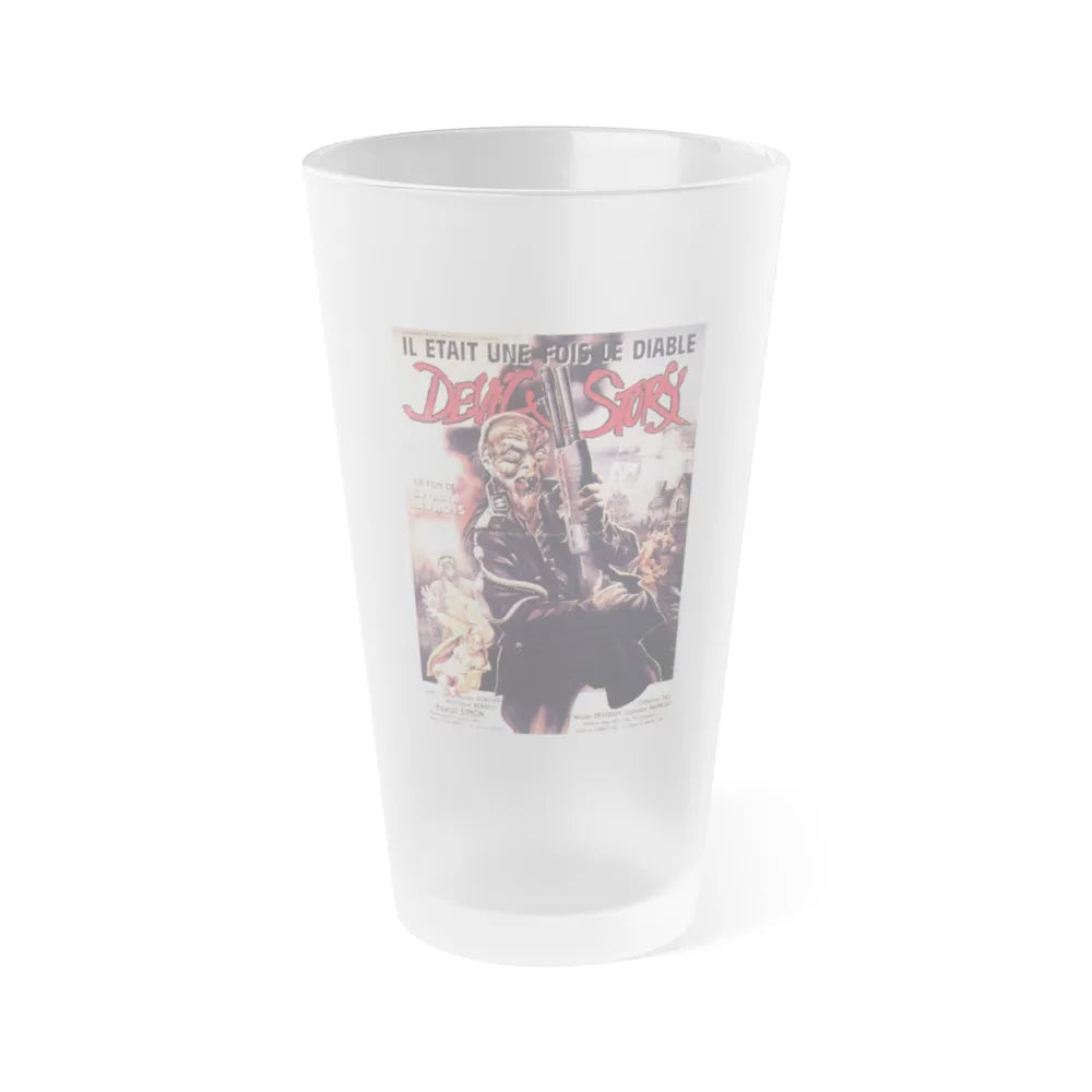 DEVIL'S STORY (NAZI ZOMBIE) 1986 Movie Poster - Frosted Pint Glass 16oz-16oz-Frosted-Go Mug Yourself