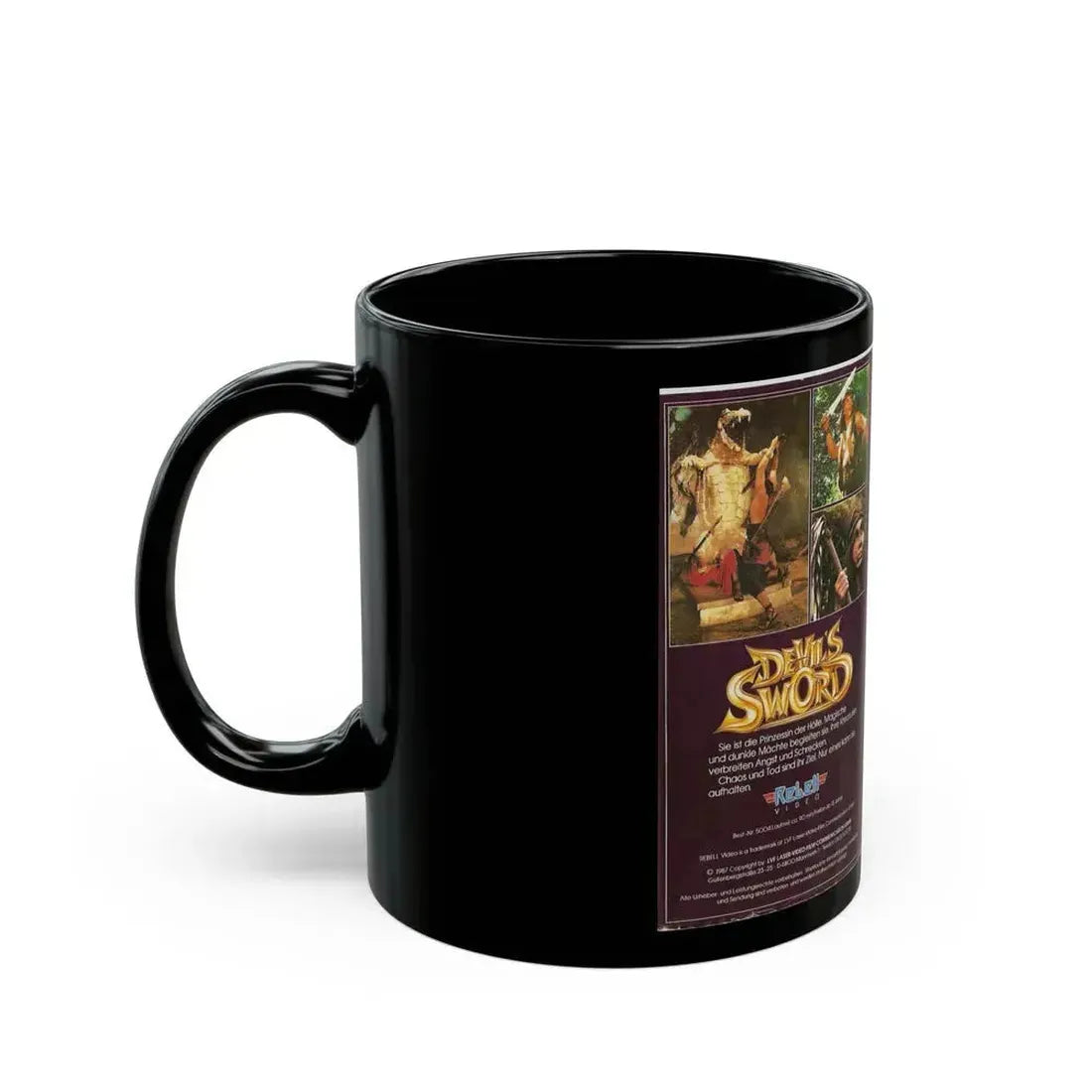 DEVILS SWORD REBELL VIDEO (VHS COVER) - Black Coffee Mug - Go Mug Yourself