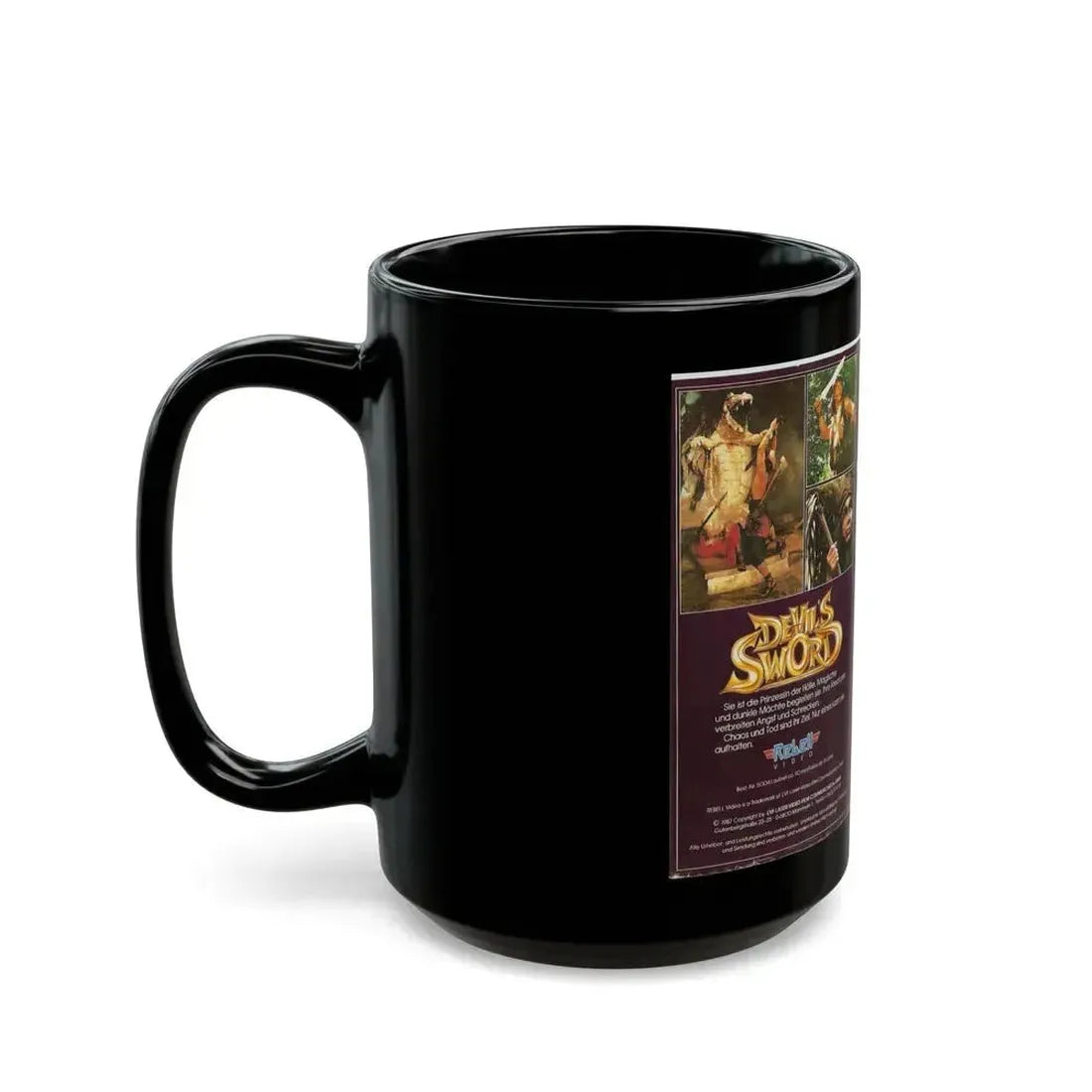 DEVILS SWORD (VHS COVER) - Black Coffee Mug - Go Mug Yourself