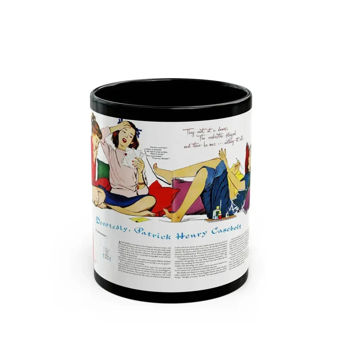 Devotedly, Patrick Henry Casebolt, Ladies' Home Journal, September 1951 - Black Coffee Mug 11oz - Go Mug Yourself