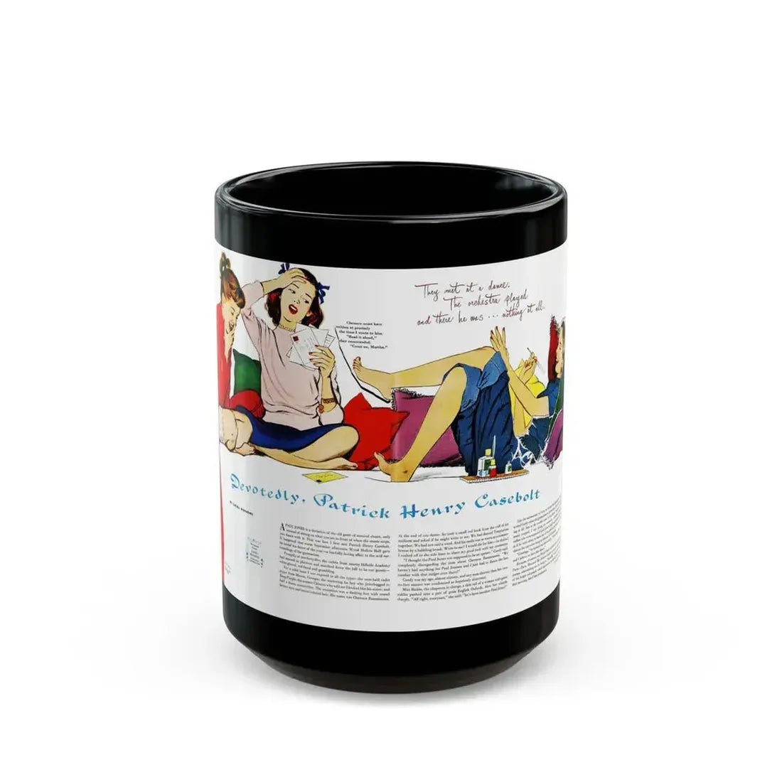 Devotedly, Patrick Henry Casebolt, Ladies' Home Journal, September 1951 - Black Coffee Mug 15oz - Go Mug Yourself