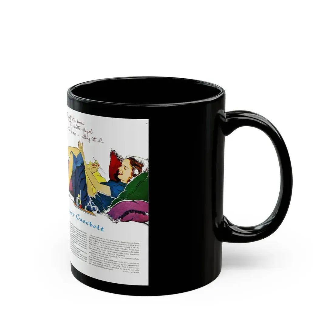 Devotedly, Patrick Henry Casebolt, Ladies' Home Journal, September 1951 - Black Coffee Mug - Go Mug Yourself