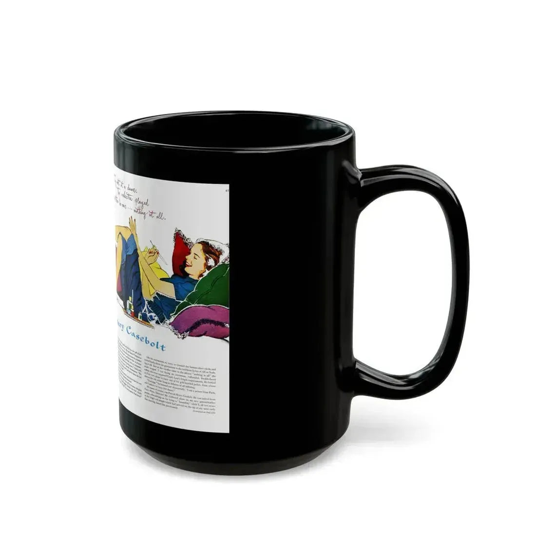 Devotedly, Patrick Henry Casebolt, Ladies' Home Journal, September 1951 - Black Coffee Mug - Go Mug Yourself
