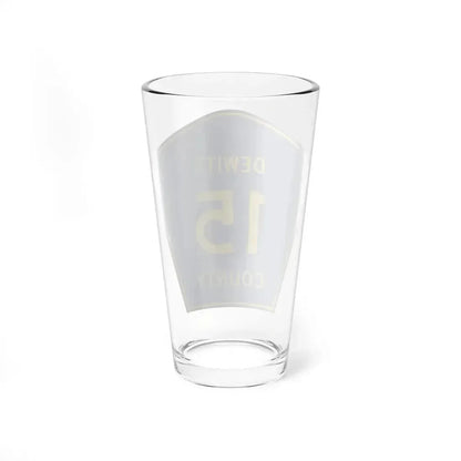Dewitt County 15 (Illinois) (Road Sign) Pint Glass 16oz - Go Mug Yourself