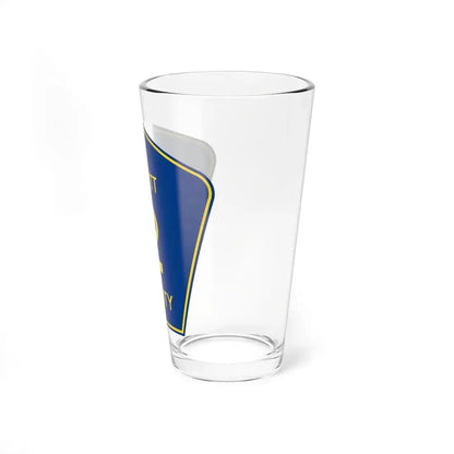 Dewitt County 2 (Illinois) (Road Sign) Pint Glss 16oz - Go Mug Yourself