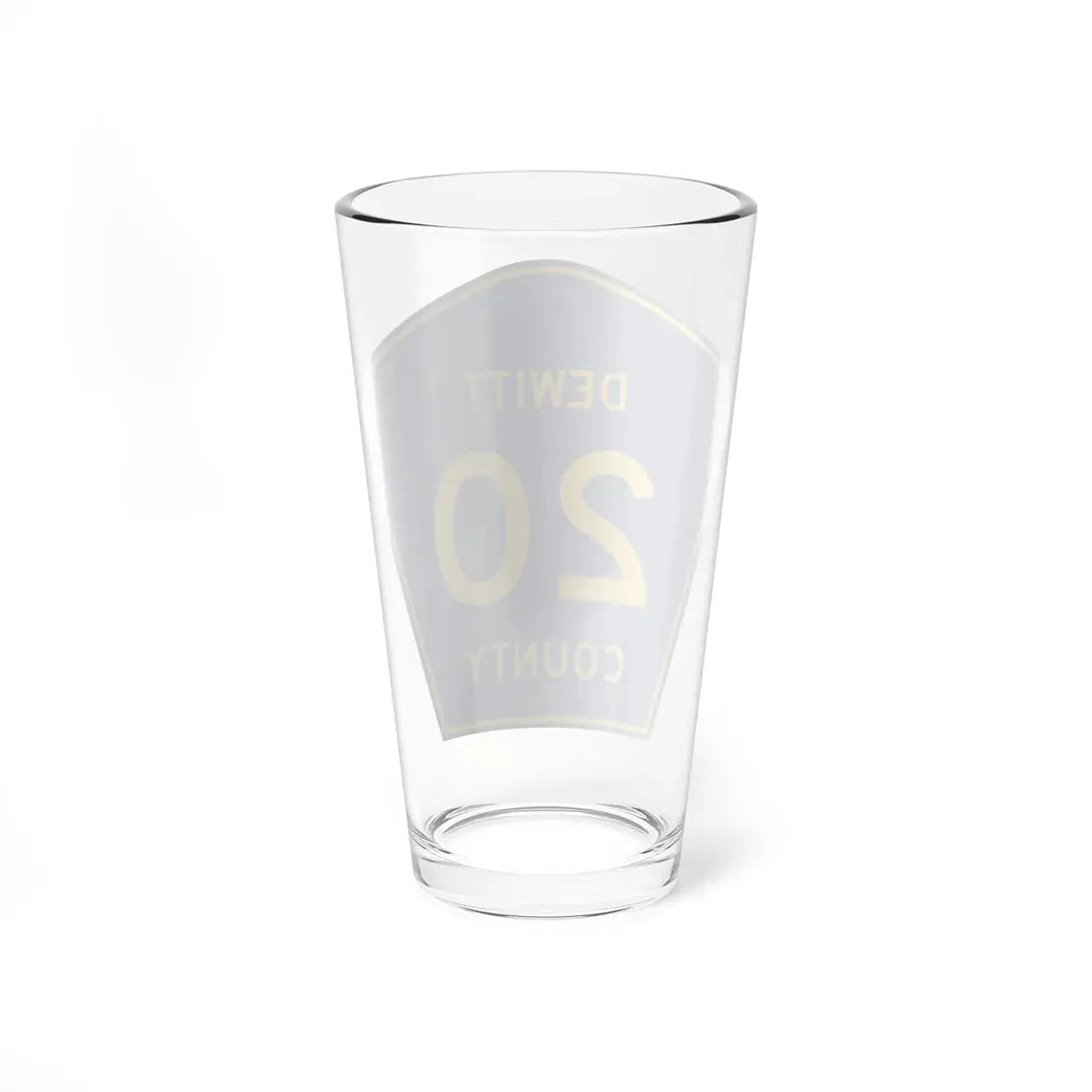 Dewitt County 20 (Illinois) (Road Sign) Pint Glass 16oz - Go Mug Yourself