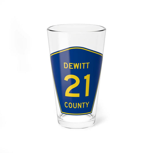 Dewitt County 21 (Illinois) (Road Sign) Pint Glss 16oz 16oz - Go Mug Yourself
