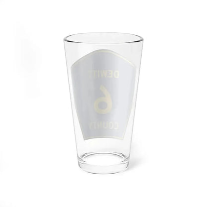 Dewitt County 6 (Illinois) (Road Sign) Pint Glss 16oz - Go Mug Yourself