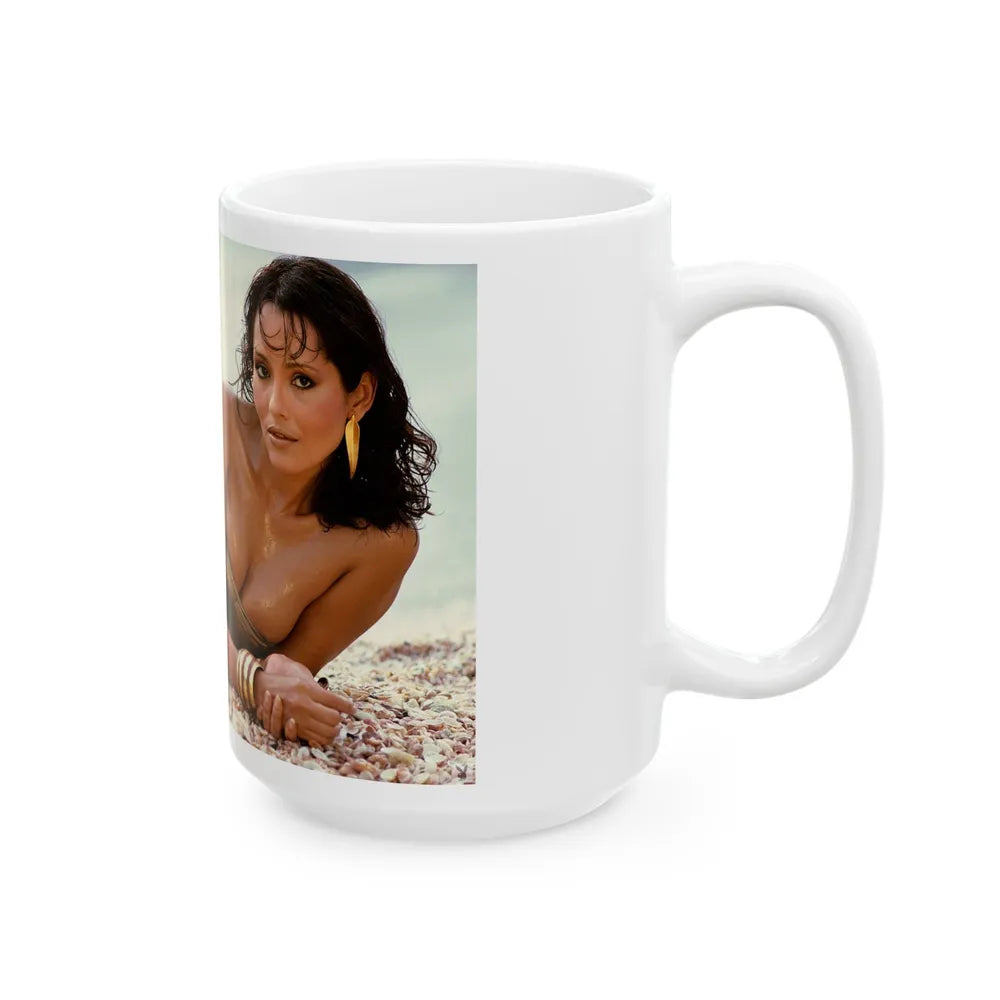 Barbara Carrera #63_1 (Vintage Female Icon) White Coffee Mug-Go Mug Yourself