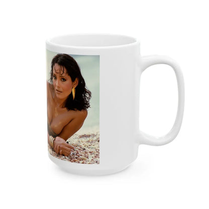 Barbara Carrera #63_1 (Vintage Female Icon) White Coffee Mug-Go Mug Yourself