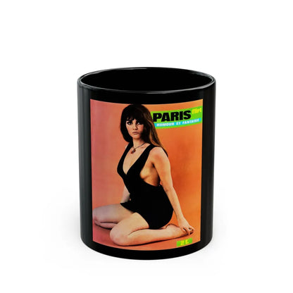 Caroline Munro #151 (Vintage Female Icon) Black Coffee Mug-11oz-Go Mug Yourself