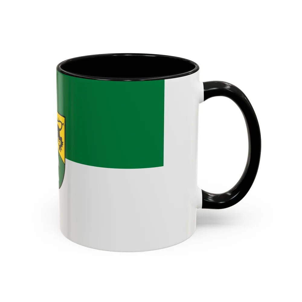 Flag of Erzgebirgskreises Germany - Accent Coffee Mug-Go Mug Yourself