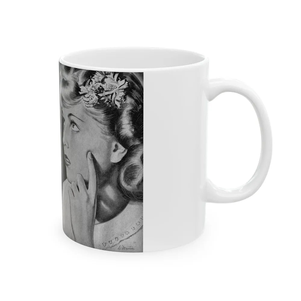 Dare To Be Different, Calling All Girls, January 1946 - White Coffee Mug-Go Mug Yourself