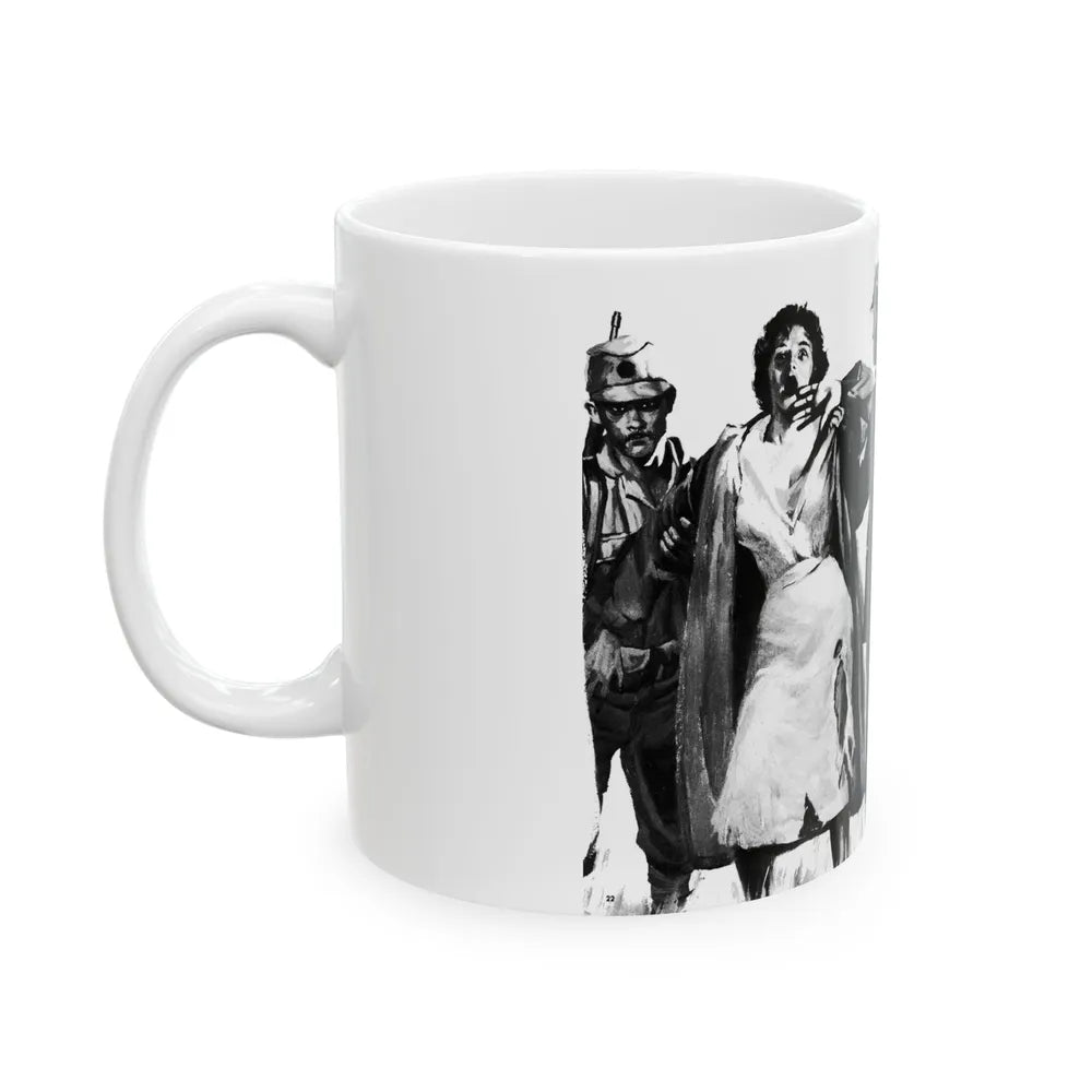 Death March In New Guinea, Man's Adventure, December 1964 - White Coffee Mug-Go Mug Yourself