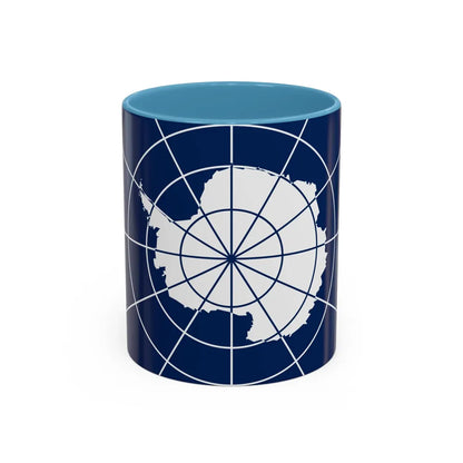 Flag of Antarctic Treaty - Accent Coffee Mug-11oz-Light Blue-Go Mug Yourself