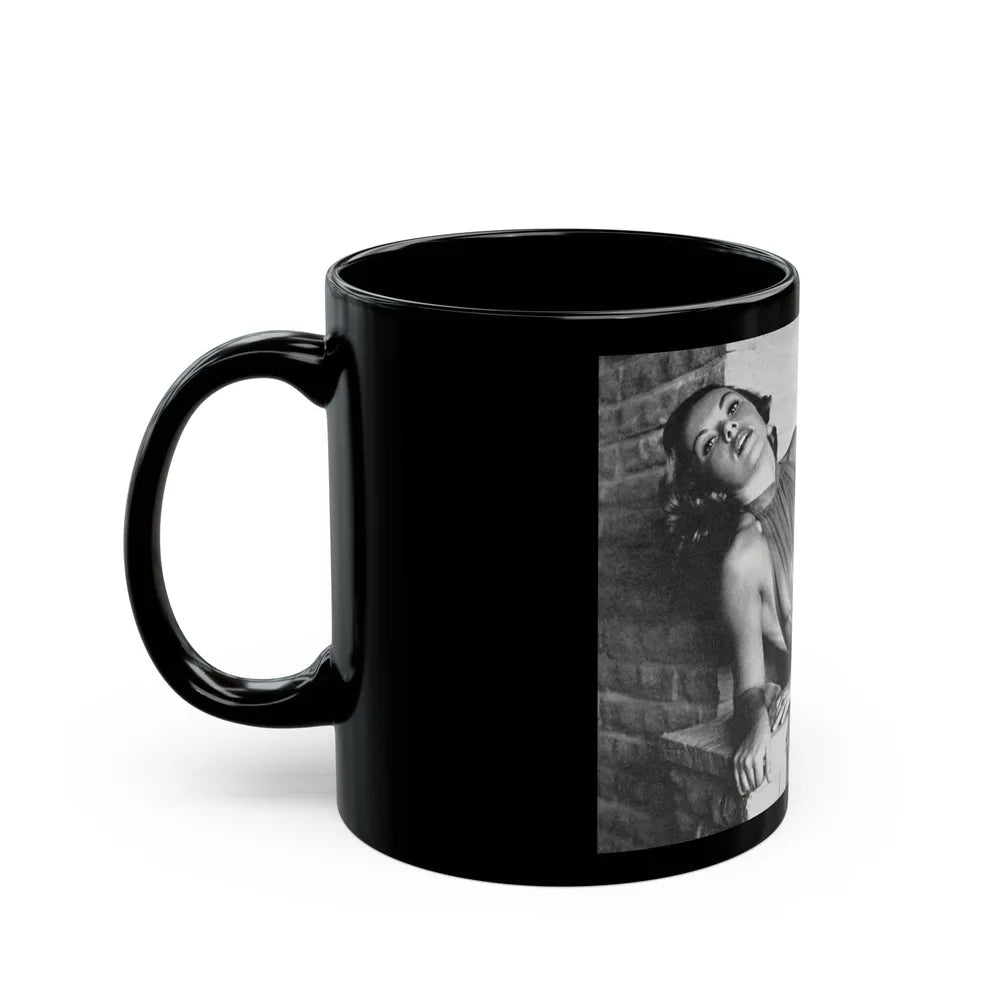 Dawn Richard #19 - See through top (Vintage Female Icon) Black Coffee Mug-Go Mug Yourself