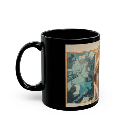 George Washington, probable New York Herald Tribune Magazine cover - Black Coffee Mug-Go Mug Yourself