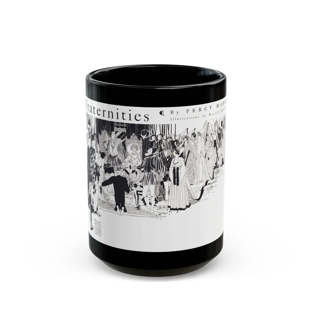 Fraternities, College Humor, September 1926 - Black Coffee Mug-15oz-Go Mug Yourself