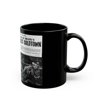 Boss of Brazil's Wildest Goldtown, For Men Only, June 1965 - Black Coffee Mug-Go Mug Yourself