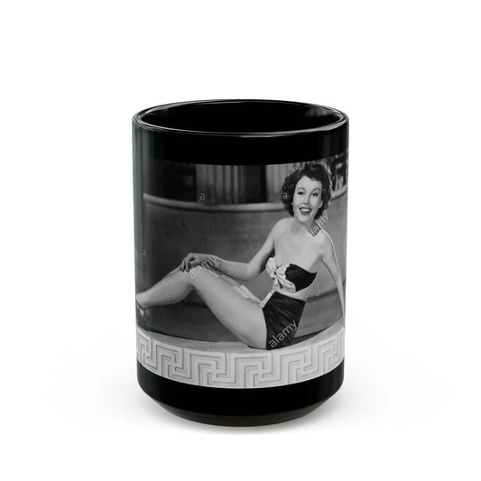 Hazel Court #109 (Vintage Female Icon) Black Coffee Mug-15oz-Go Mug Yourself