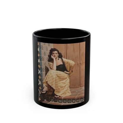 Jane Russell #207 (Vintage Female Icon) Black Coffee Mug-11oz-Go Mug Yourself