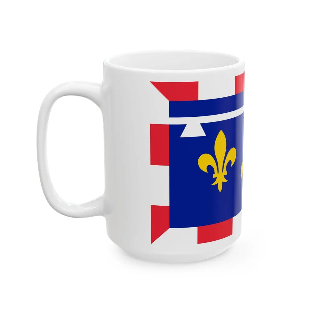 Flag of Centre Val de Loire France 2 - White Coffee Mug-Go Mug Yourself