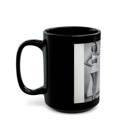 Terry Moore #436 - 66 PHTOTOGRAPHS OF Terry MOORE U.K. Pocket Mag. Inside Front Cover Pages 2 & 3 (Vintage Female Icon) Black Coffee Mug-Go Mug Yourself