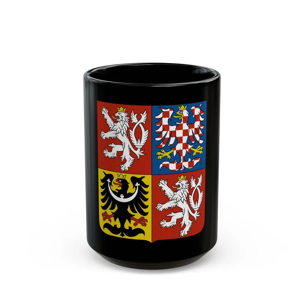 Coat of arms of the Czech Republic - Black Coffee Mug-15oz-Go Mug Yourself