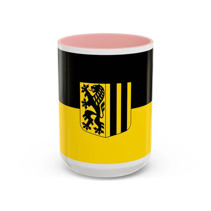 Flag of Dresden Germany - Accent Coffee Mug-15oz-Pink-Go Mug Yourself