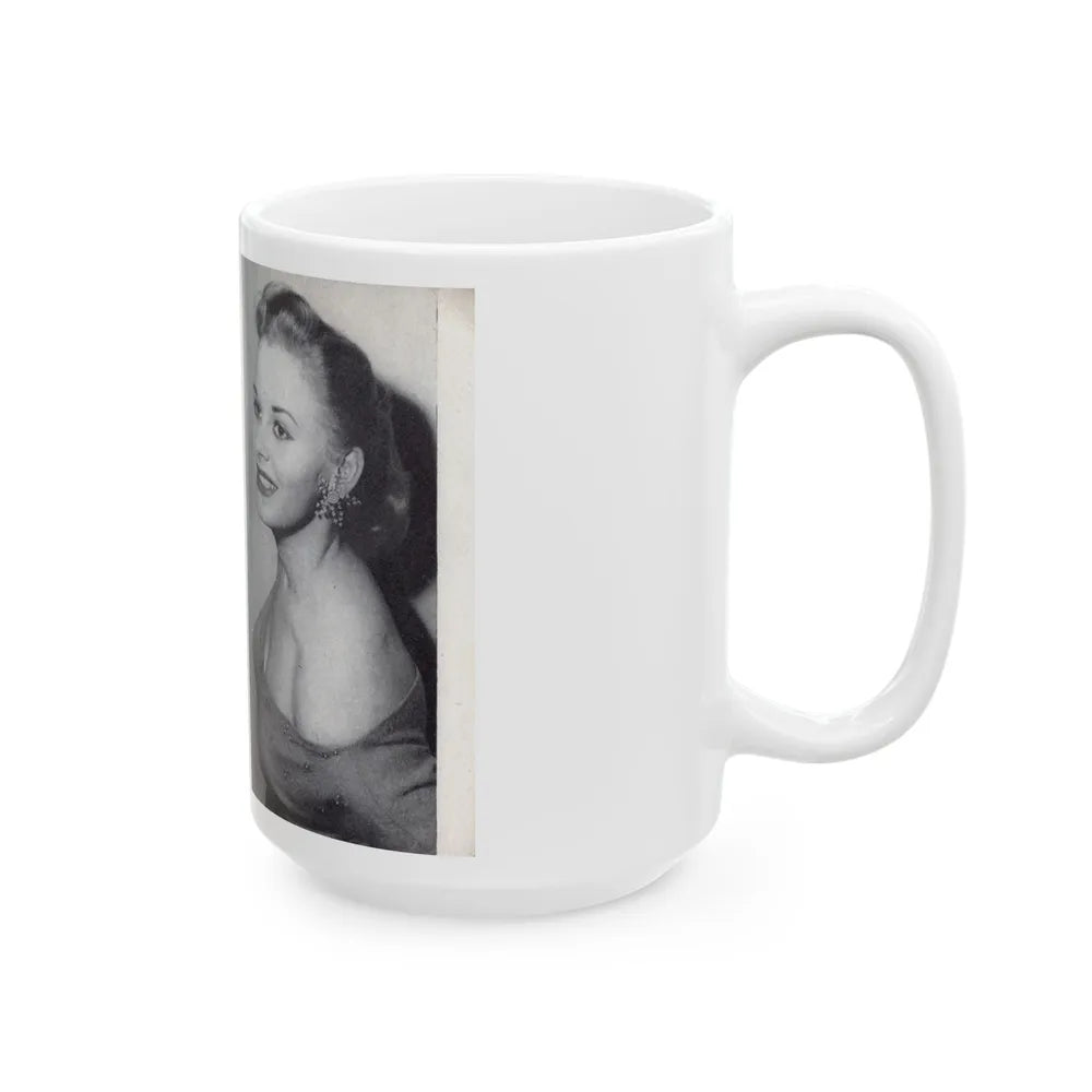 Norma Sykes #166 - 66 PHOTOGRAPHS OF Sabrina U.K. Pocket Mag. Pages 62 & 63 (Vintage Female Icon) White Coffee Mug-Go Mug Yourself