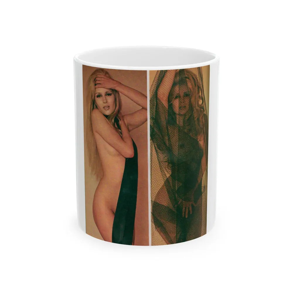 Pamela Tiffin #151 - 2 Playboy Pics (Vintage Female Icon) White Coffee Mug-11oz-Go Mug Yourself