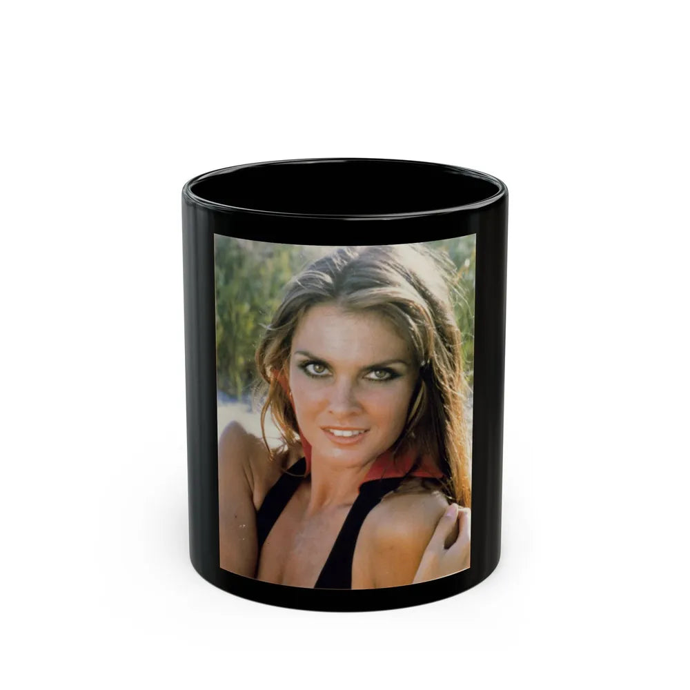 Caroline Munro #350 (Vintage Female Icon) Black Coffee Mug-11oz-Go Mug Yourself