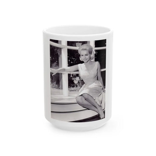 Julie Newmar #244 (Vintage Female Icon) White Coffee Mug-15oz-Go Mug Yourself