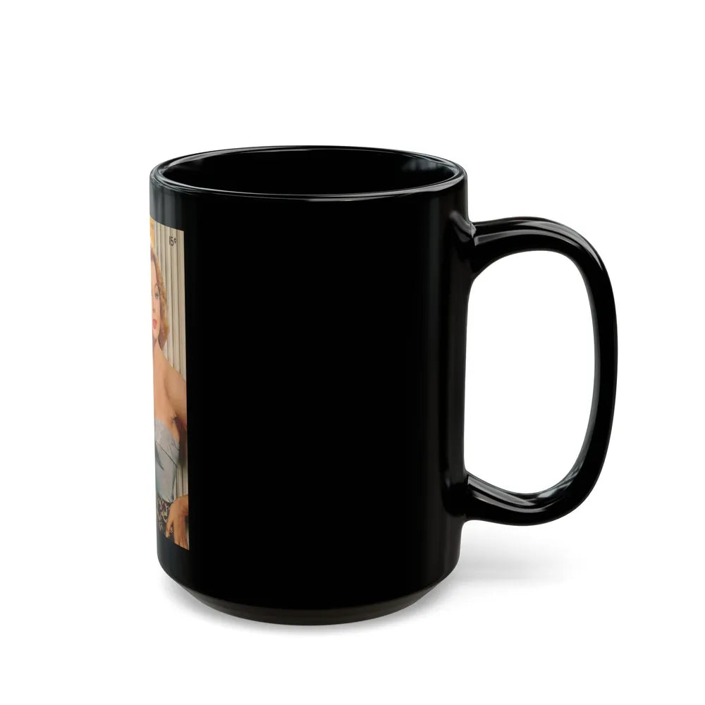 Leslie Parrish #224 - (Vintage Female Icon) Black Coffee Mug-Go Mug Yourself