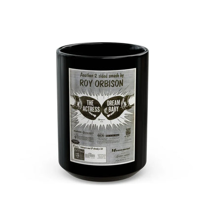 Roy Orbison 1962 (Music Poster) Black Coffee Mug-15oz-Go Mug Yourself