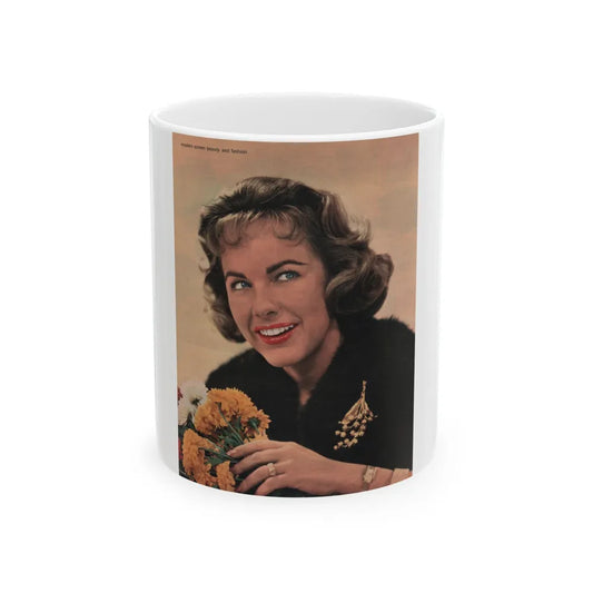 Terry Moore #633 - Magazine Page Color Portrait Photo (Vintage Female Icon) White Coffee Mug-11oz-Go Mug Yourself