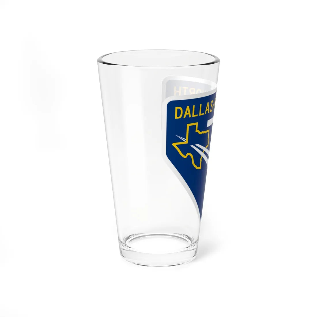 DFW Turnpike Shield (Texas) (Road Sign) Pint Glass 16oz - Go Mug Yourself