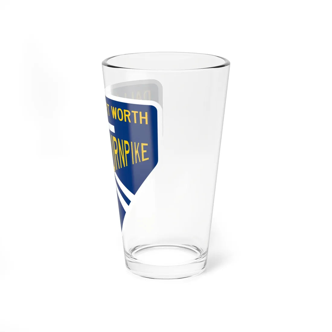 DFW Turnpike Shield (Texas) (Road Sign) Pint Glass 16oz - Go Mug Yourself