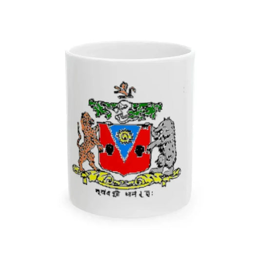 Dharampur flag (India) White Coffee Mug 11oz - Go Mug Yourself