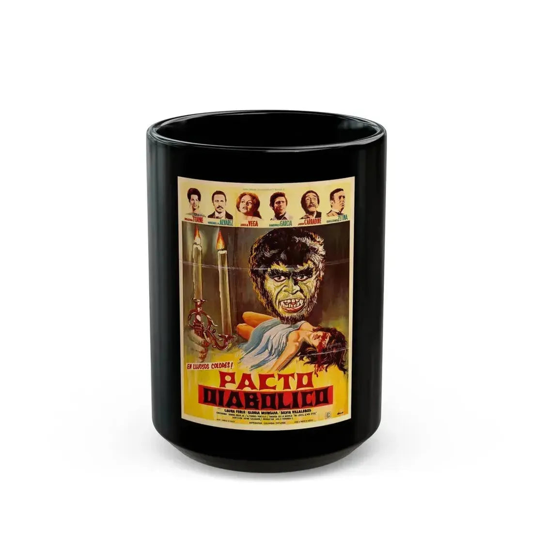 DIABOLICAL PACT 1969 Movie Poster - Black Coffee Mug 15oz - Go Mug Yourself