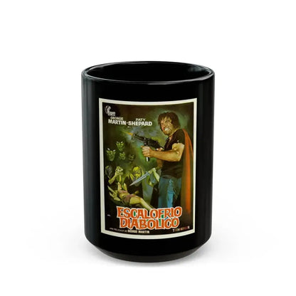DIABOLICAL SHUDDER 1972 Movie Poster - Black Coffee Mug 15oz - Go Mug Yourself