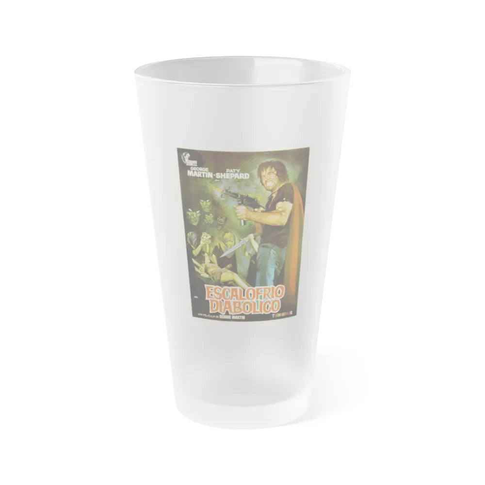 DIABOLICAL SHUDDER 1972 Movie Poster - Frosted Pint Glass 16oz-16oz-Frosted-Go Mug Yourself