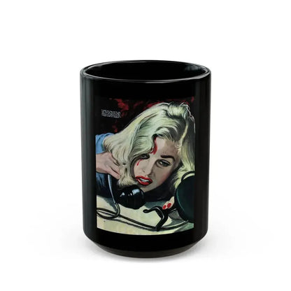 Diagnosis Deferred, Collier's, December 24, 1949 - Black Coffee Mug 15oz - Go Mug Yourself