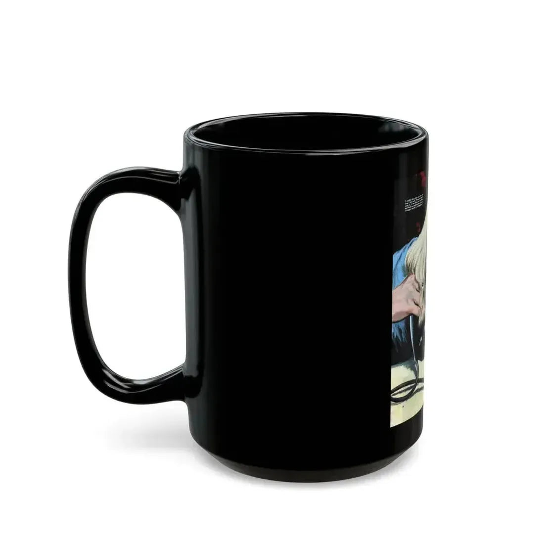 Diagnosis Deferred, Collier's, December 24, 1949 - Black Coffee Mug - Go Mug Yourself