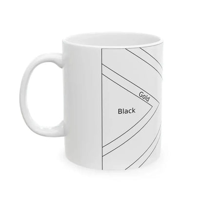 Diagram of the Flag of South Africa (South Africa) White Coffee Mug - Go Mug Yourself